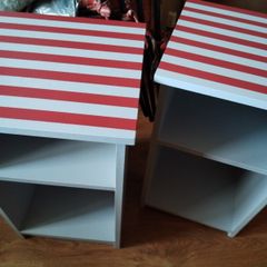 lockers open faced with really nice red stripe on top to add character x2