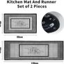 Kitchen Mat Sets Non slip Washable, 2 Pcs Kitchen Rugs and Mats, Anti Fatigue Kitchen Rug Sets for Home Decoration Office Standing Desk Image 2