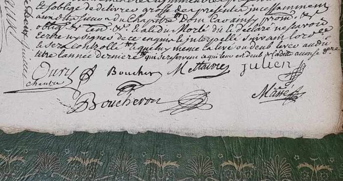 1752 Notarial Agreement: Tithe Lease of Clamecy Bail d'Accense.Signed Antique Document
