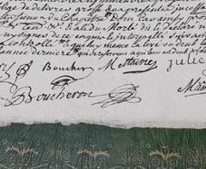 1752 Notarial Agreement: Tithe Lease of Clamecy Bail d'Accense.Signed Antique Document