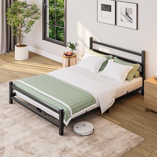 Floor 4ft6 Bed Frame With Headboard