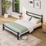 Floor 4ft6 Bed Frame With Headboard Image 5