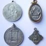 Antique Religious Pendants with POPES In Silver-Plated Metals Image 5