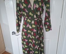 NWT Compania Fantastica Green Dog Pattern  Drees  XS