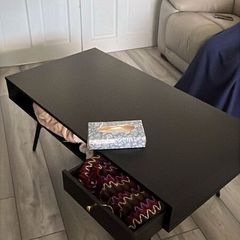 Barcelona Coffee Table - Black Wood Effect with Drawer