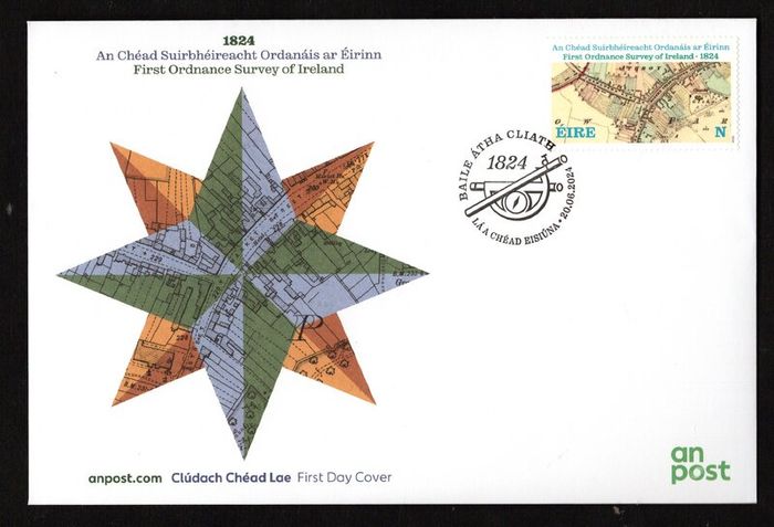 2024 Ireland Bicentenary First Ordinance Survey of Ireland Commemorative Stamp An Post First Day Cover (FDC)