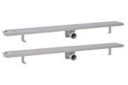 Linear Shower Drain 2 pcs Wave 1030x140 mm Stainless Steel