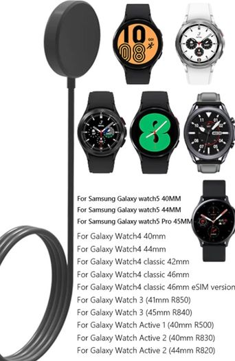USB Charger Cable For Samsung Galaxy Watch 3 4 5 40mm 44mm Active Charging Dock