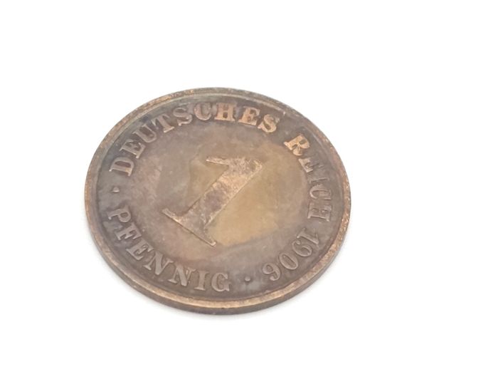 1906 German Empire 1 Pfennig Coin