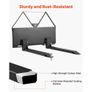 Skid Steer Pallet Forks, 1179 kg Rated Capacity, Pallet Fork Frame Attachment with 122 cm Pallet Forks Blades, 47.6 mm Ball Hitch Receiver Image 2