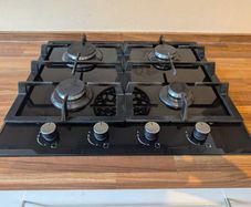 60cm Black Glass Gas Hob