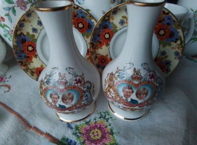 Two Palissy Bud Vases