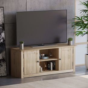 Panama 2 Door 1 Shelf Flat Screen TV Unit, Living Room Furniture, Solid Pine Wood, Wax Finish