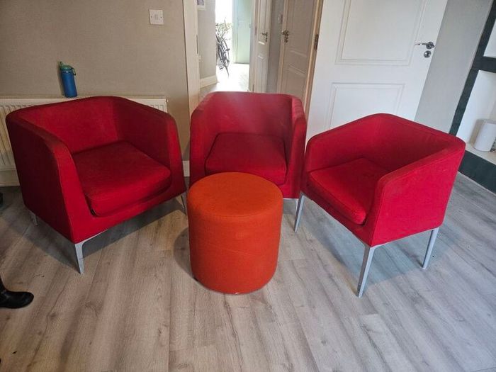 Italian chairs and footstool