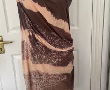 AllSaints One-Shoulder Bleach Dye Dress - Size 14