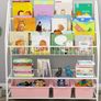 5 Tier Childrens Book Organizer, Kids Book and Toys Storage Image 4