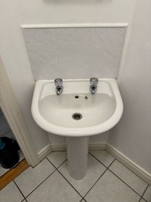 Basin and pedestal