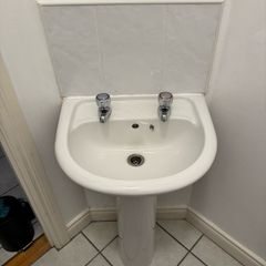 Basin and pedestal