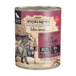 Country of Animals Forest Flavours Wild boar with beef wet food for adult dogs 800g