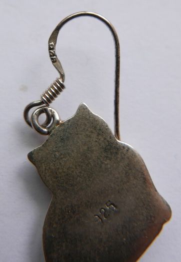 Vintage Sterling Silver Cat Earrings - 925 Hallmarked