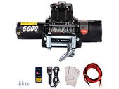 6000lbs Silver Rope 12V Electric Winch for 4X4 Syntheic Car Trailer Ropes Towing Strap With Wireless Control ATV Truck Off Road