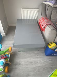 Grey lacquered coffee table