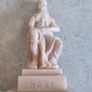 Vintage Moses sculpture on marble plinth. Image 7
