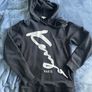 KENZO Paris Signature Script Logo Black Hoodie - Size S Image 3