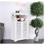 Bathroom Cabinet,Waterproof  Bathroom Floor Cabinet,Storage Cupboard Unit,White Bathroom Storage Organizer,Free Standing Cabinet,Compact Cabinet Store Bathroom Accessories Image 5