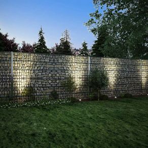 2D Gabion Fence Galvanised Steel 2.008x0.83 m 14 m (Total Length) Grey