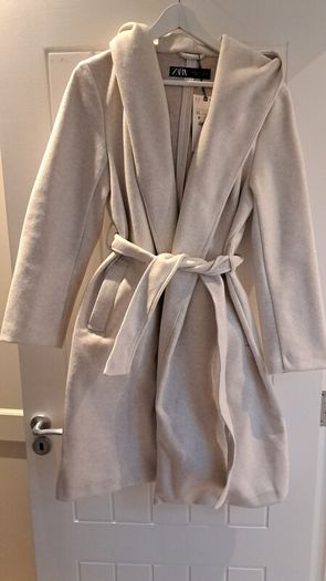 NEW Zara soft coat -- cream size