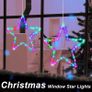 Christmas Window Lights, 3 Packs Battery Operated 45 LED Window Star Hanging Lights with 8 Modes & Remote for Christmas Bedroom Party Indoor Outdoor Decorations(Multicolor) Image 2