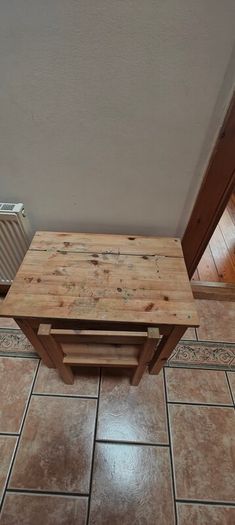 Small Wooden Table with Chair