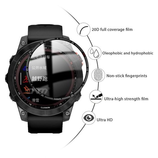 20D Screen Protector for Garmin Fenix 6  Smart Watch Full Cover Soft Protective Film Not Glass