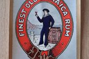 Vintage finest old Jamaica rum label