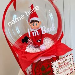 elf arrival balloons