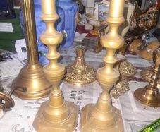 Beautiful Old Pair of Brass Candlesticks, Postage Available