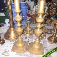 Beautiful Old Pair of Brass Candlesticks, Postage Available