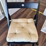 4 IKEA Folding Chairs (black) + Cushions (beige) Image 2