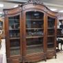 Antique French Carved Oak Library Bookcase / Display Cabinet Image 2