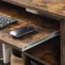_Desk, Computer Table, Workstation, with Stand and Shelf, Central Unit Compartment, for Small Space, Easy Assembly, 80 x 45 x 74 cm, Rustic Brown Image 6