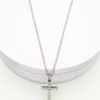 Sterling Silver CZ Cross On 925 Italian Chain Image 5