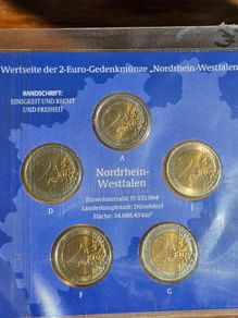 Germany 2011 2 Euro Coin Set Sealed 5x2 Euro