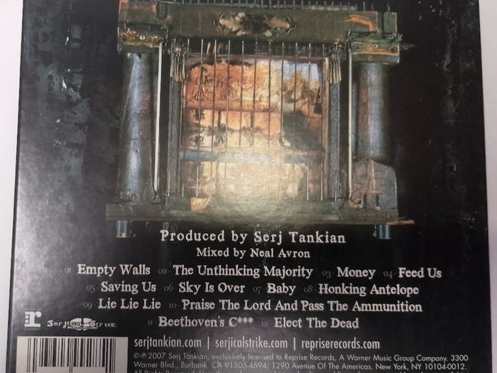 Serj Tankian - Elect The Dead CD (2007) Digipak Experimental, Alternative Metal EX+