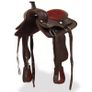 Western Saddle, Headstall&Breast Collar Real Leather Brown Image 2