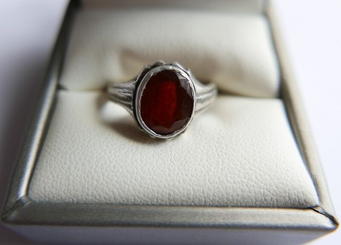 Antique Carnelian Sterling Silver Ring size N1/2 - 3,5g