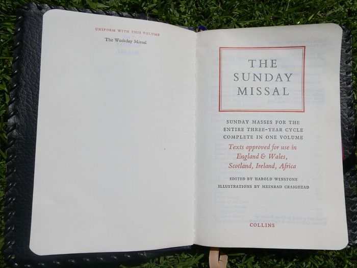 Vintage The Sunday Missal 1976 Vintage  in a leather case