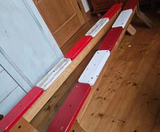 Wooden gymnastics beam