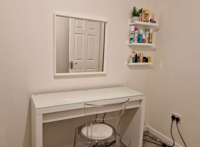 Dresser/Makeup table + Chair+Mirror