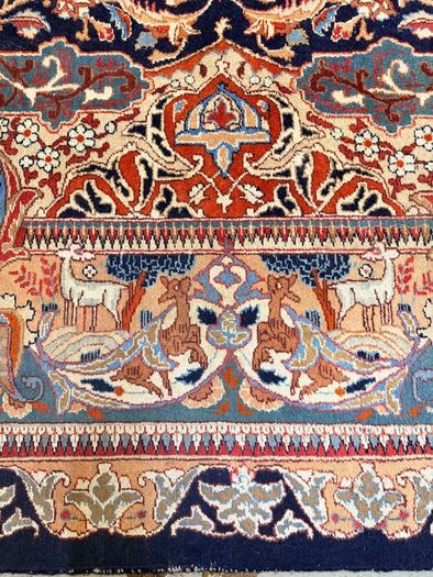 Stunning 1960s Kashmar Pictorial Rug. A Masterpiece of Persian Craftsmanship